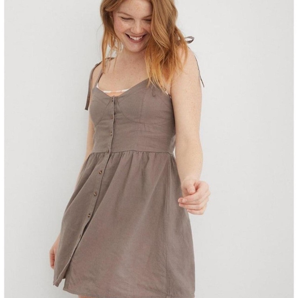 Aerie Tie Shoulder Corset Sundress